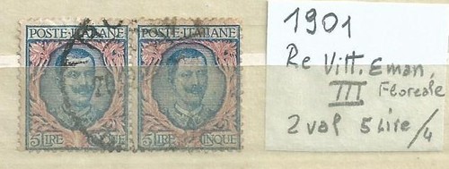Regno italia 1901 vitt - d'italia, 1901-vitt
