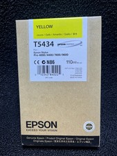 Originale Epson Giallo T5434 Nuovo 110ml Stylus Pro 4000 9600 Data: Settembre 2011