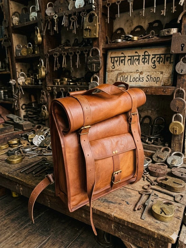 Vintage zaino pelle uomo - zaino,