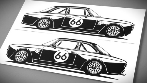 Adesivo alfa romeo giulia gtam - adesivo,