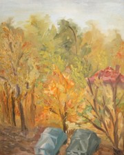 Dipinto ad olio paesaggio