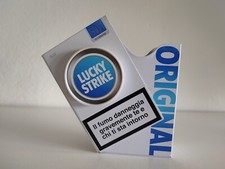Porta Sigarette Lucky Strike Blue in Latta da Collezione Scatola Vintage 