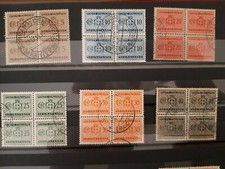 1945 Segnatasse Serie Completa in Quartine usate 13 valori molto bella e rara