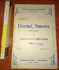 Brusso Giovanni, Dormi, Amore: berceuse (Orchestrina) C. Beltramo 1929