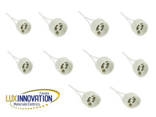 10 Portalampade con Cavi per Lampadine GU10 Porta Lampada Faretto 250V Ceramica 