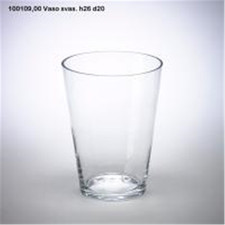 Vaso Vetro Trsp Svasato H26