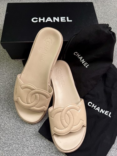 Chanel sandali slip beige - sandali, on