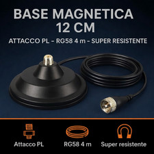 BASE MAGNETICA 12cm ATTACCO PL