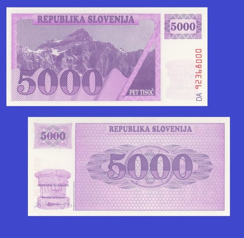 Slovenia 5000 tolar 1990 - 5000,