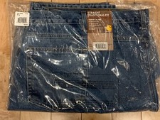 Jeans Carhartt uomo taglia 50x30 blu denim gamba affusolata nuovo con etichette vestibilità tradizionale