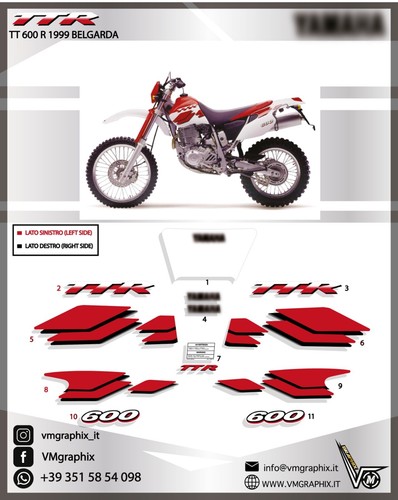 Adesivi ttr 600 1999 - ttr, tt600r