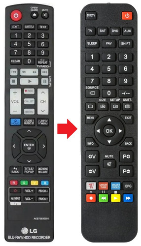Telecomando adatto per - , lg