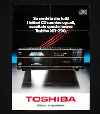 TOSHIBA manifesto poster XR-Z90 Lettore CD Player Hi-fi Alta Fedeltà D74