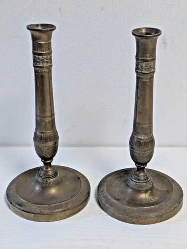 Coppia antichi candelabri - coppia,