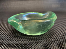 PICCOLO VASO BOWL VETRO SOFFIATO Murano VERDE TRASPARENTE '40 ATTR. Carlo Scarpa