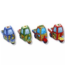Moto Ape veicolo in ceramica di Caltagirone, L 10 cm ca. (1Unità) colore casuale