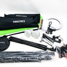 HAKUTATZ® set studio fotografico professionale softbox luce ad anello green s...