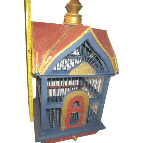 Gabbia per uccelli - legno, filo