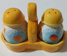 SET sale e pepe ceramica  made in Italy dipinta a mano alta 9 cm lunga 13 cm