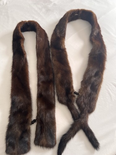 Due sciarpe visone marrone - sciarpe, di