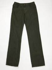 Ferrari pantalone uomo usato verde w32 tg 46 boyfriend vintage misto lino T3223