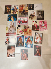 Cartolina autografa firmata modello europeo tedesco pornostar nudo autografato