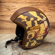 Casco vintage in pelle