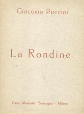 PUCCINI Giacomo. LA RONDINE