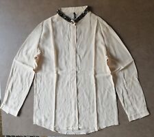 Camicia da donna, marca Liviana Conti, taglia 42, avorio, 100% viscosa