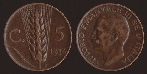 Centesimi 1934 spiga - centesimi,