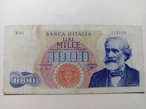 Banconota lire 1000 verdi 1º - banconota,