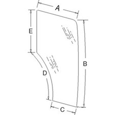 Porta in vetro cabina RH adatta per custodia IH JX1070C JX1060C JX1075C adatta per New Holland TN75D Fi