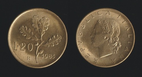 Lire 1985 ramo quercia - 20,
