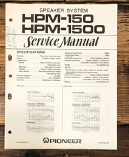Pioneer hpm 150 - pioneer, hpm-1500
