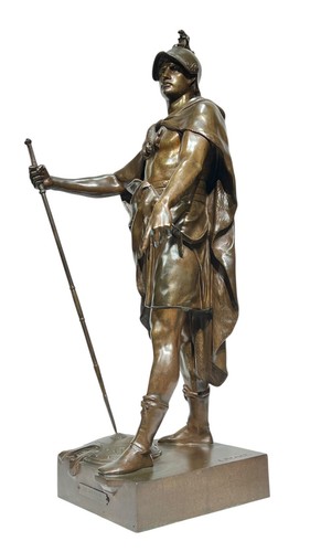 Scultura bronzo soldato - in,