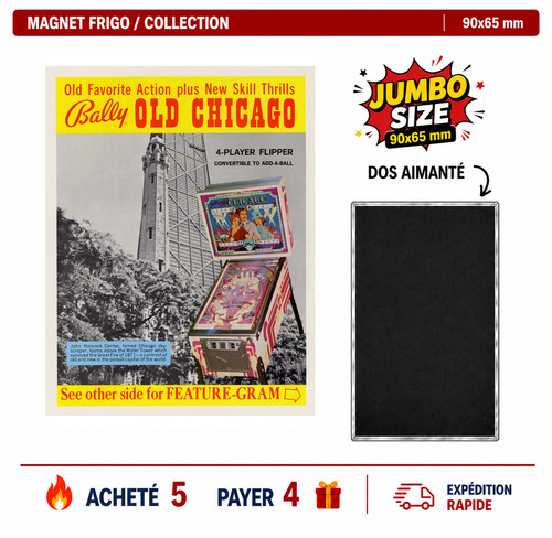Magnet frigo old chicago 90x65 - magnet,
