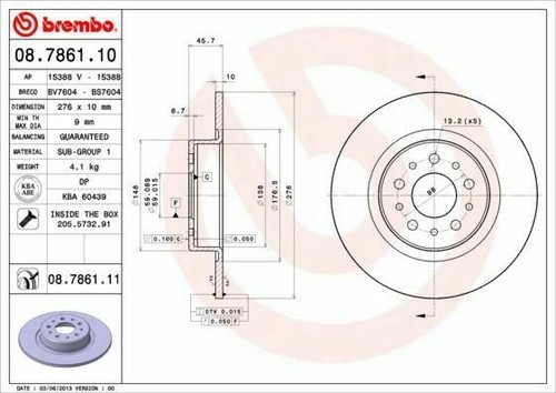 Coppia dischi freno - dischi, brembo