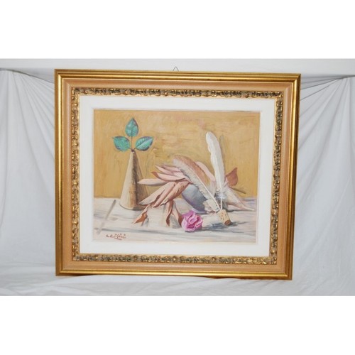 Quadro olio tavola - olio, su