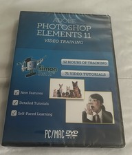 Adobe Photoshop Elements 11 Video Training DVD-ROM PC/Mac 2012 Simon Sez IT Nuovo
