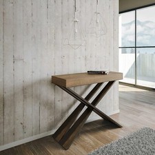 Tavolo consolle allungabile DIAGO noce salotto cucina soggiorno