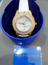 Orologio  Mattiolo Donna Cassa   In Acciaio Rosato E Ghiera Con  Strass Fashion 