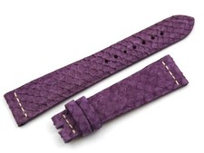 Watch Band Leather Salmone Colore Viola 20/16mm Top Quality Made Italy Elegante