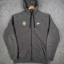 Nike Felpa Con Cappuccio Uomo Grande Grigio Hellas Verona Calcio Serie A Giacca Logo Swoosh
