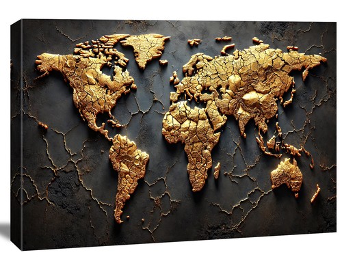 Quadro tela 120x80cm mappa - quadro,