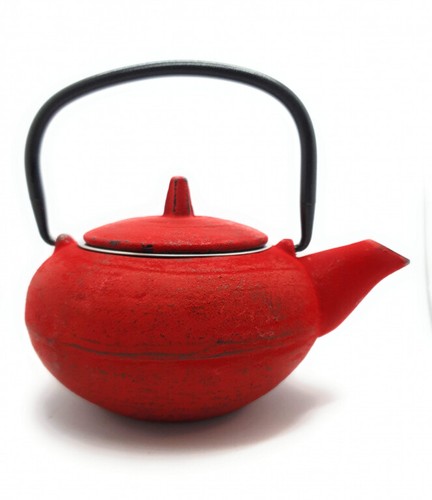 Teiera ghisa rossa - teiera, 2