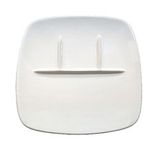 Piatti Tapas Aperitivo Fonduta a 4 Scomparti in Ceramica Bianco Quadrato 6 Pezzi