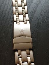 Bracciale cinturino BULOVA orologio vintage fibbia chiusura int.18 maglie 19/20 