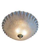 Plafoniera Murano Vetro Graniglia Trasparente 50 Cm