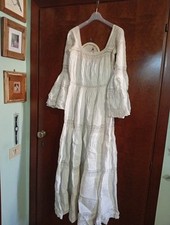 vestito cotone e ricami anni
