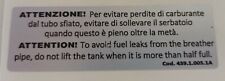43910051A Adesivo Avvertenze Serbatoio Ducati Monster 1993 - 2005